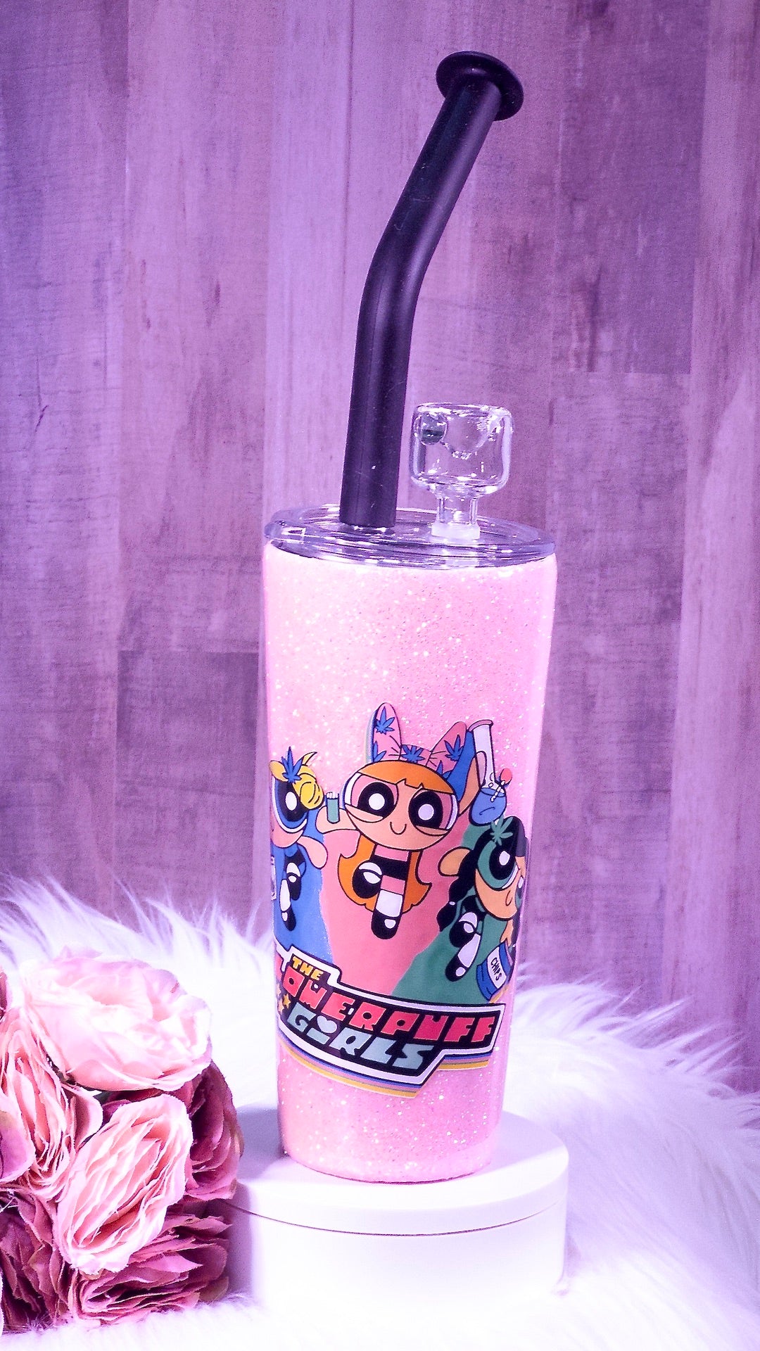 Power Puff Girls Glitter Tumbler