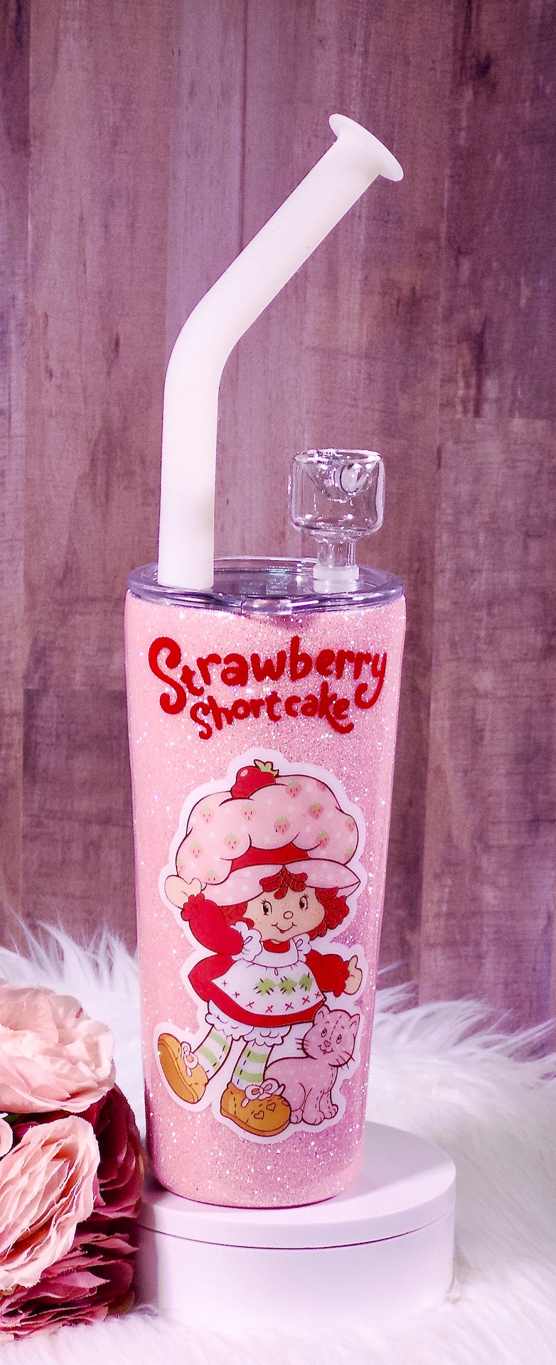 Strawberry Shortcake Glitter Tumbler
