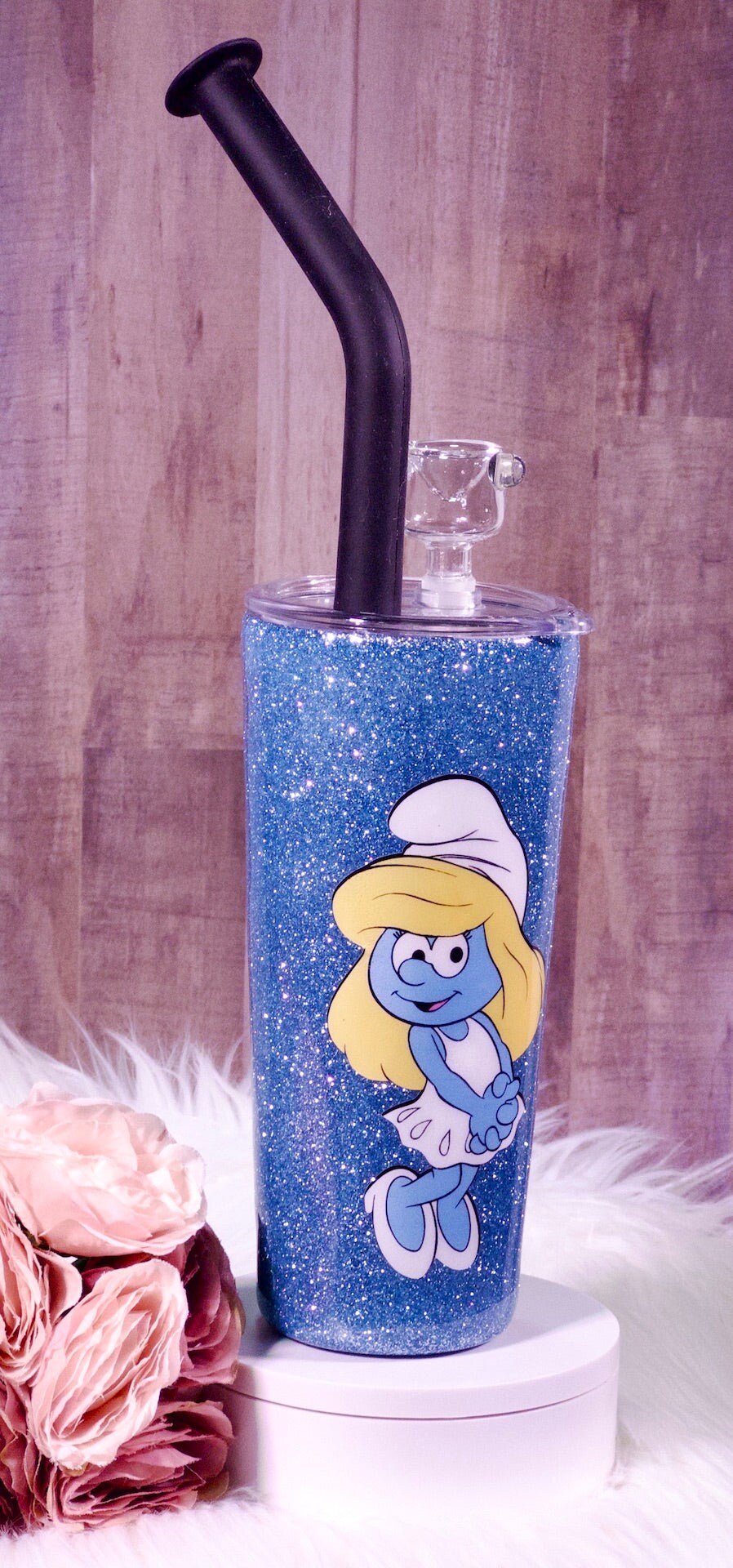 Smurfette Glitter Tumbler