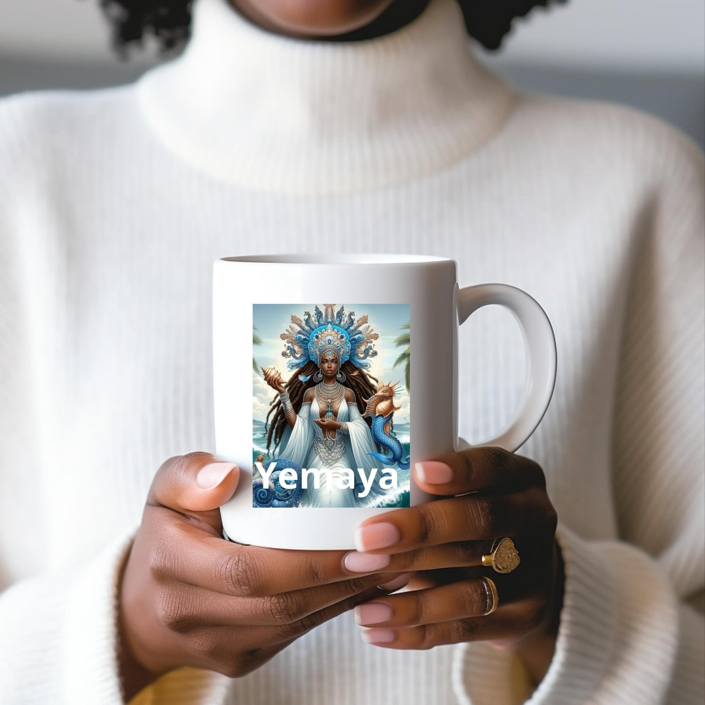 Divine Mother Yemaya Mug, Yemaya Mug, Divine Feminine Coffee Cup, African Goddess, Gift for Her, Spiritual Gift