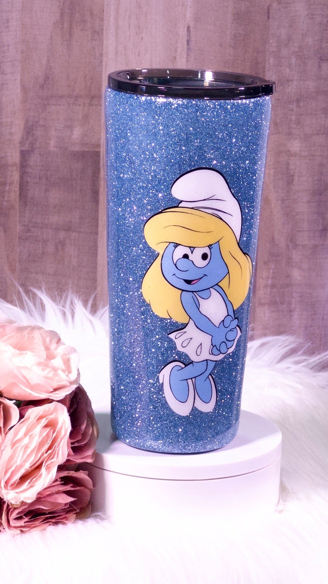 Smurfette Glitter Tumbler