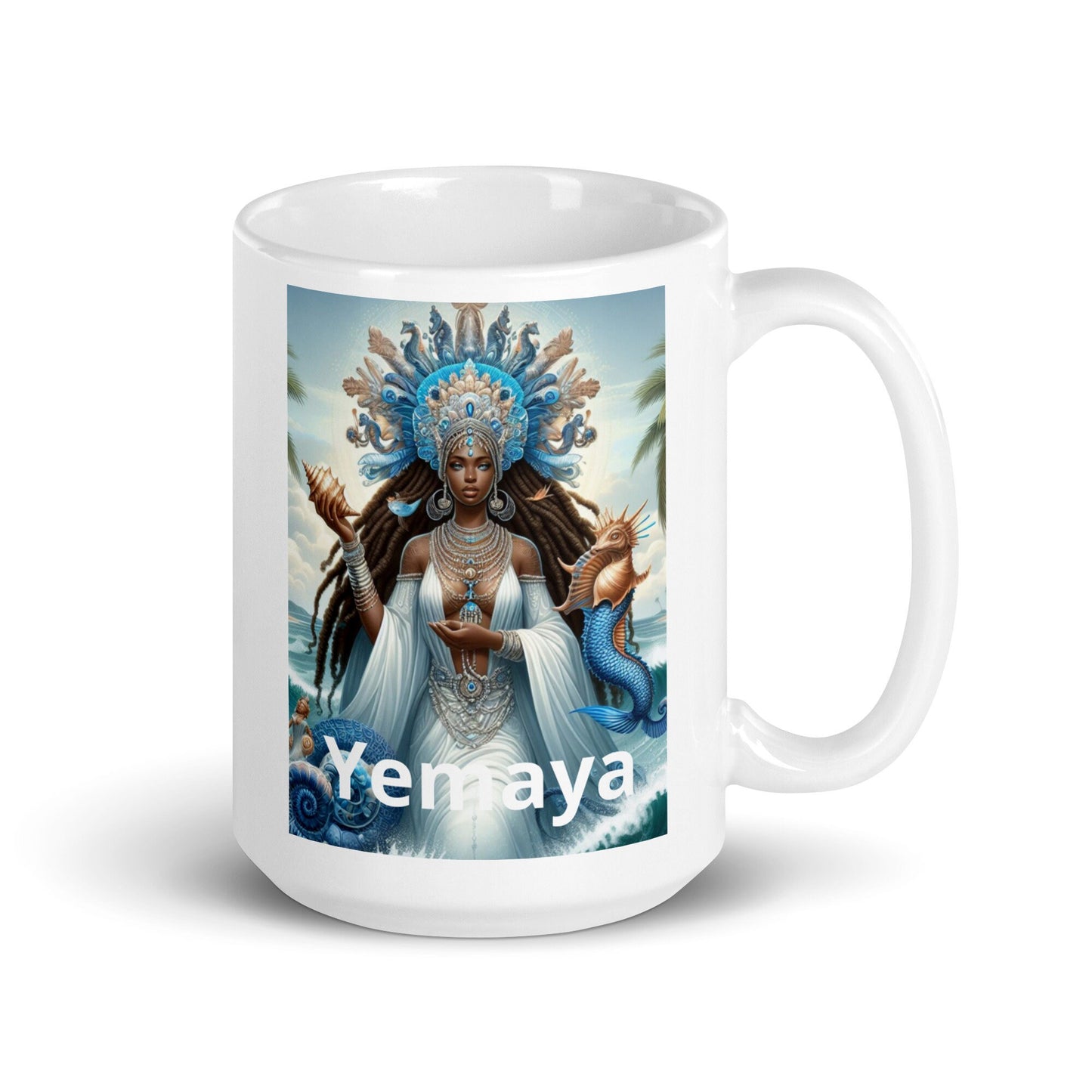 Divine Mother Yemaya Mug, Yemaya Mug, Divine Feminine Coffee Cup, African Goddess, Gift for Her, Spiritual Gift