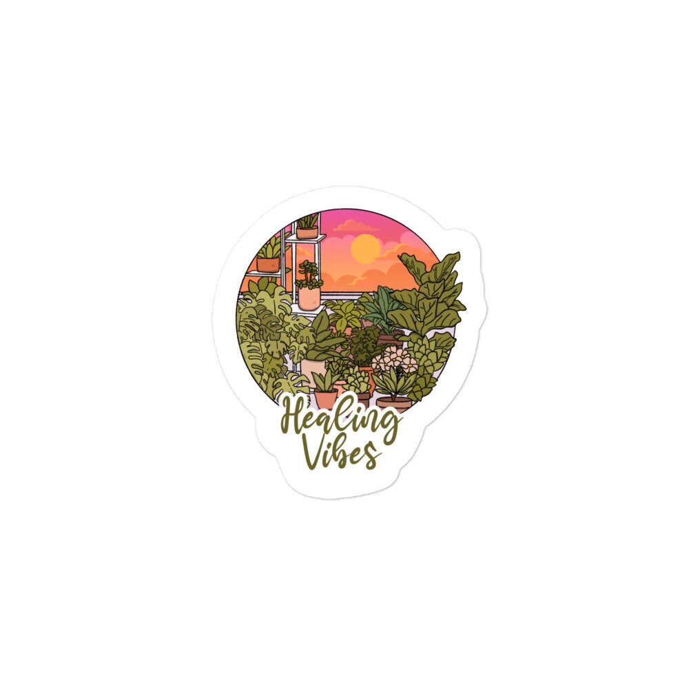 Healing Vibes Plant Sticker
