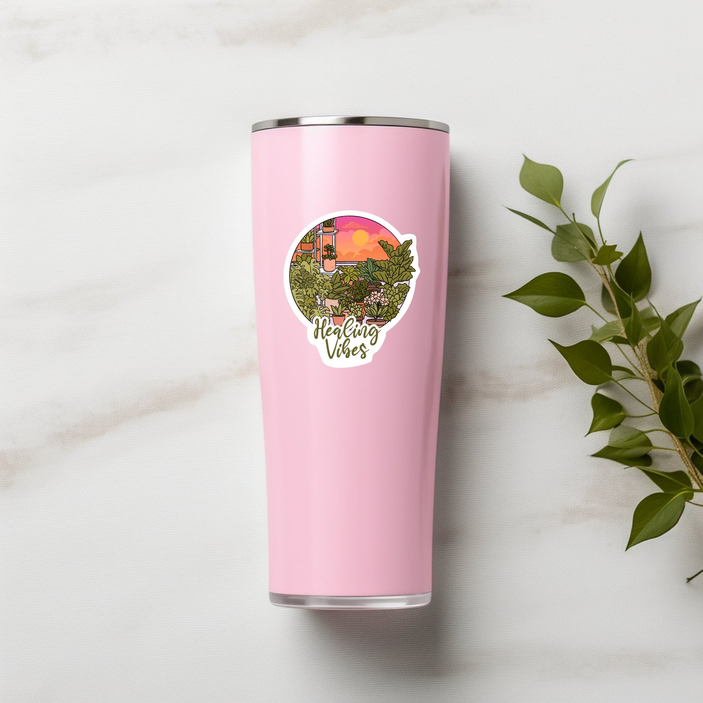 Healing Vibes Plant Sticker