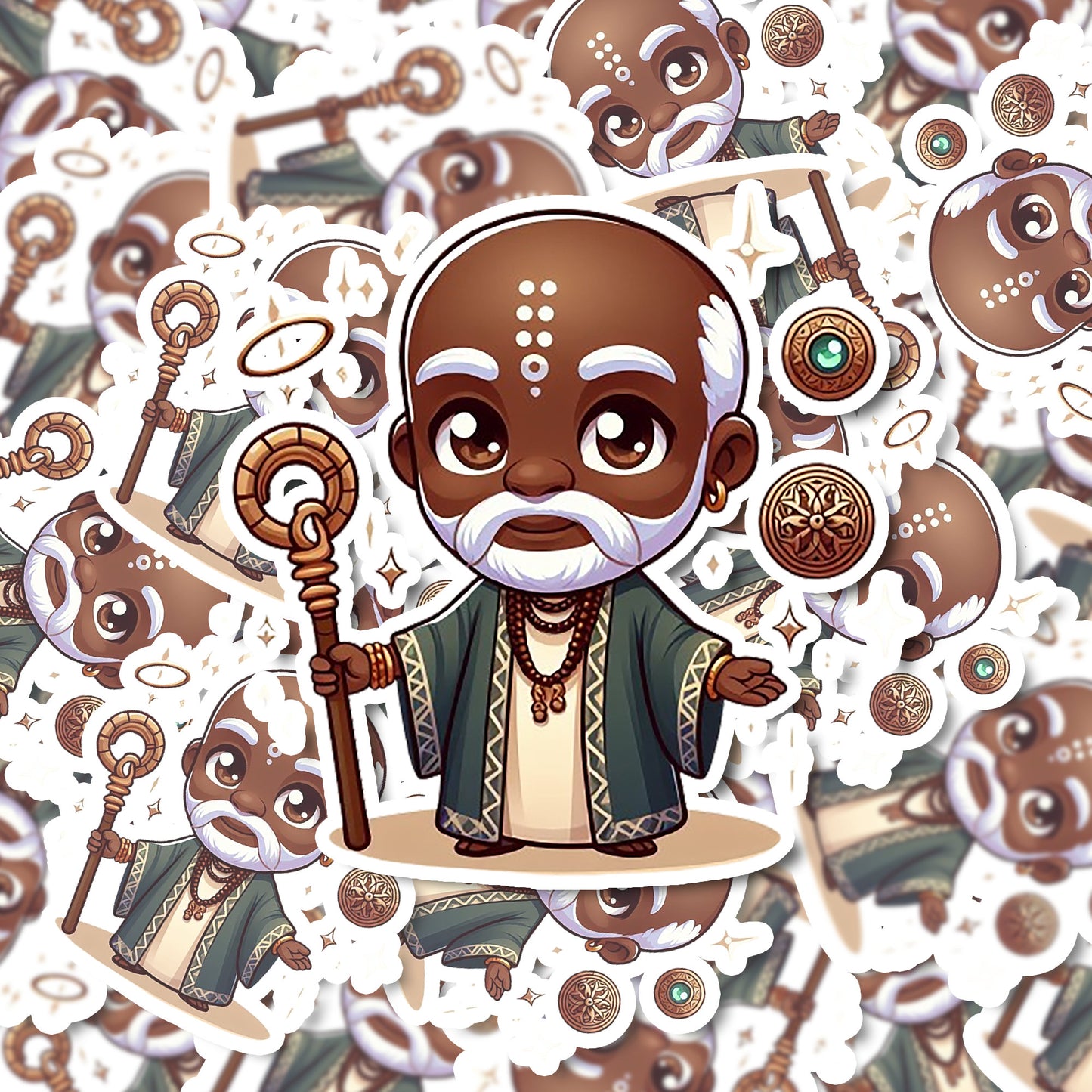 Obatala Chibi Orisha Sticker