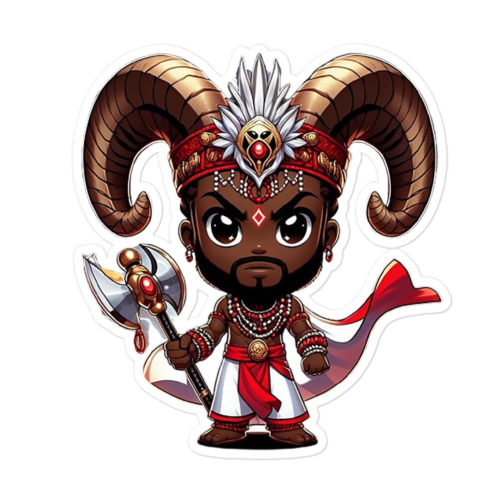 Chango Chibi Orisha Sticker