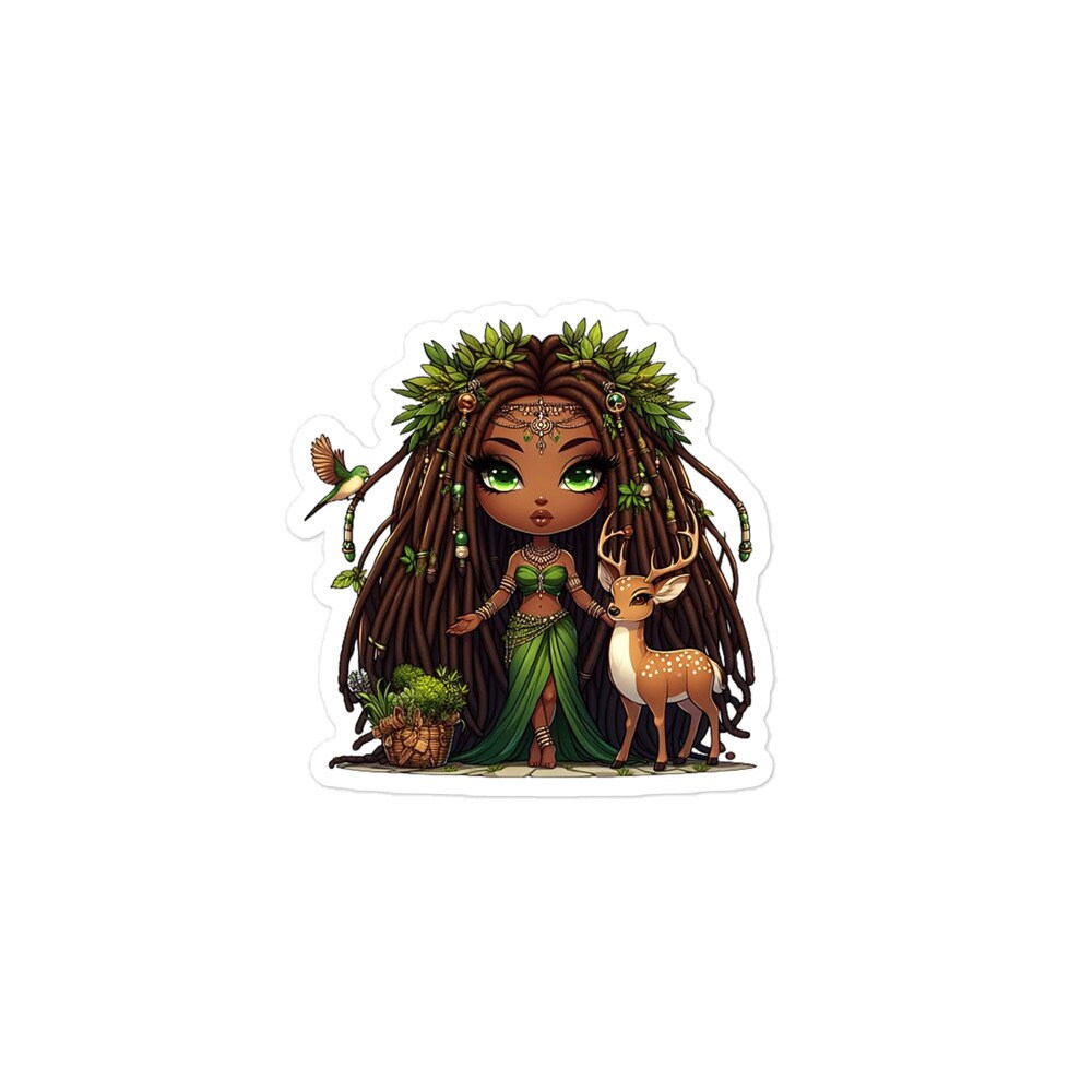 Aja Chibi Orisha Sticker