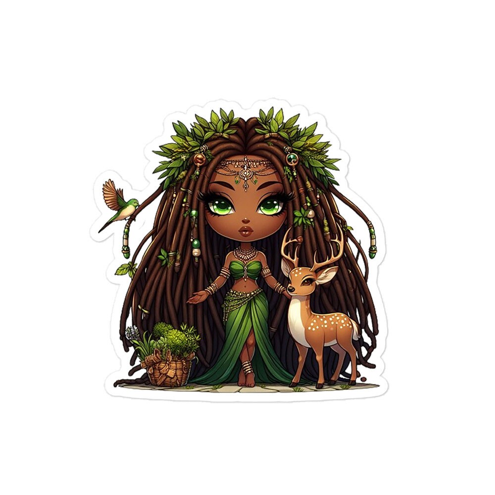 Aja Chibi Orisha Sticker