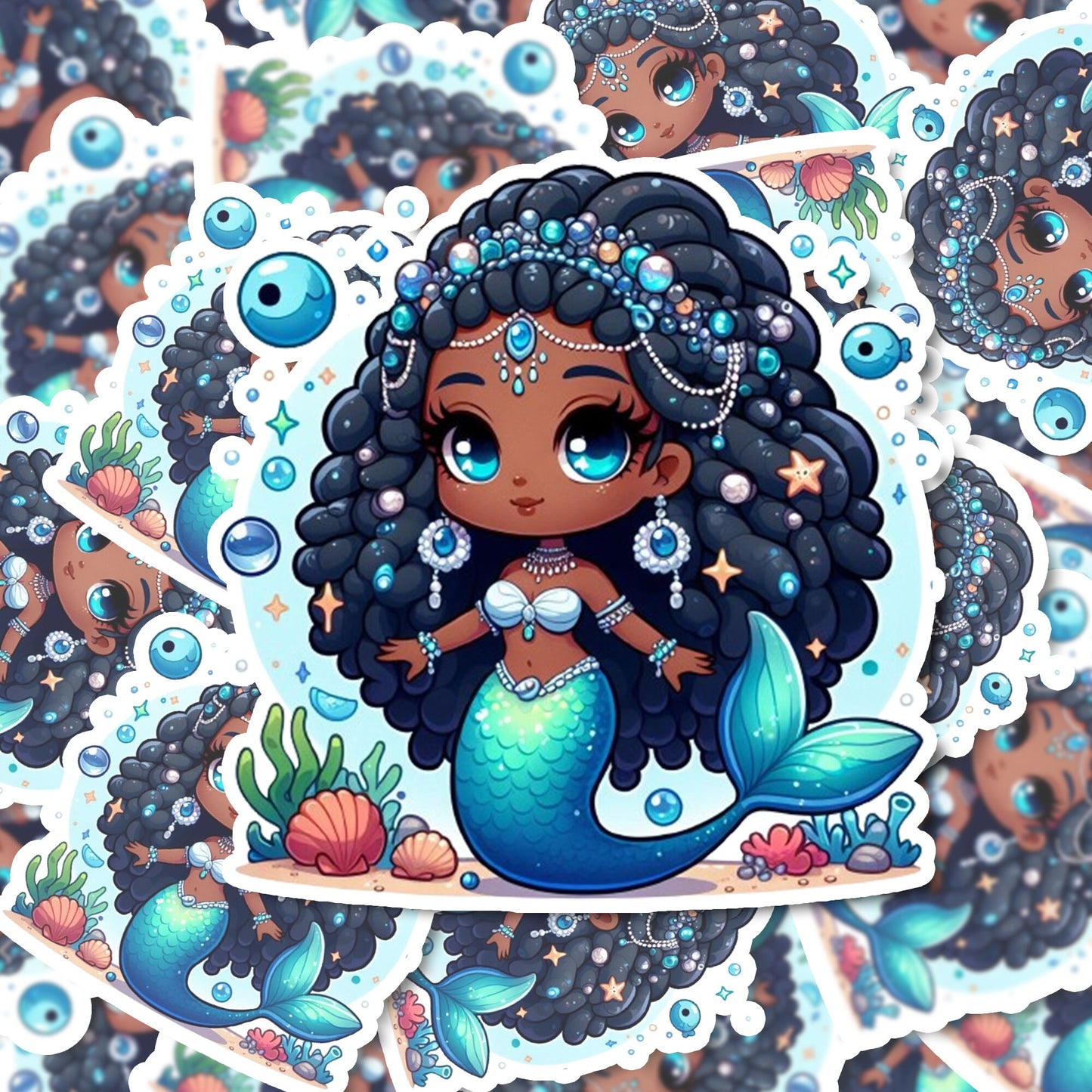 Yemaya Chibi Orisha Sticker