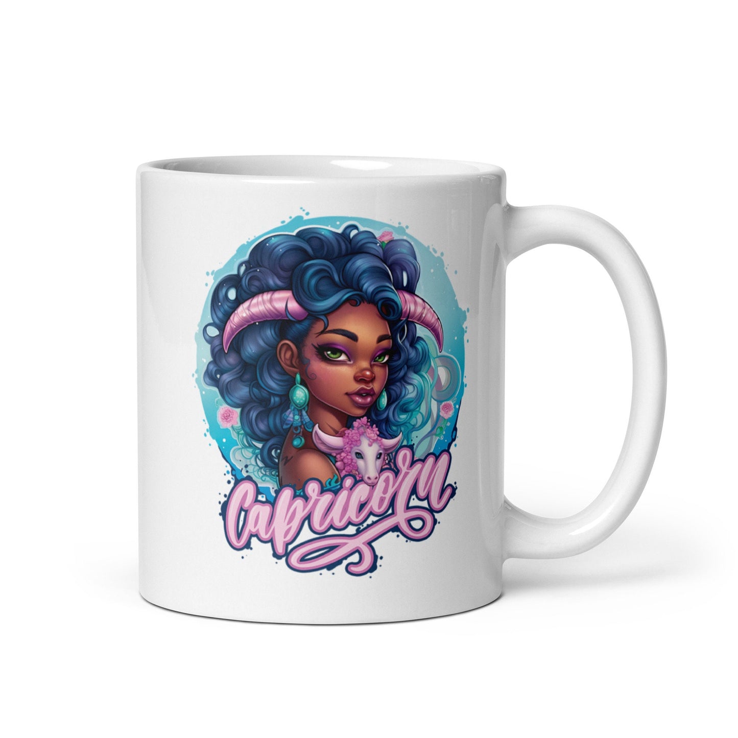 Capricorn Zodiac Mug, Black Girl Gift, Astrology Coffee Cup, African American Woman, Horoscope Gift Zodiac Mug,