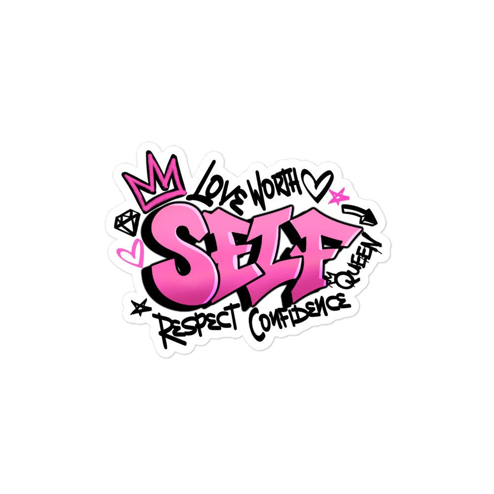 Graffiti Self Worth Sticker