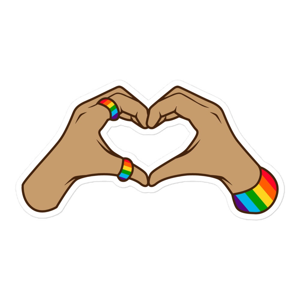 Pride Heart Hands Sticker