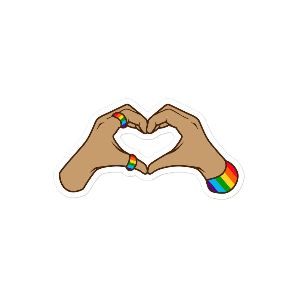 Pride Heart Hands Sticker