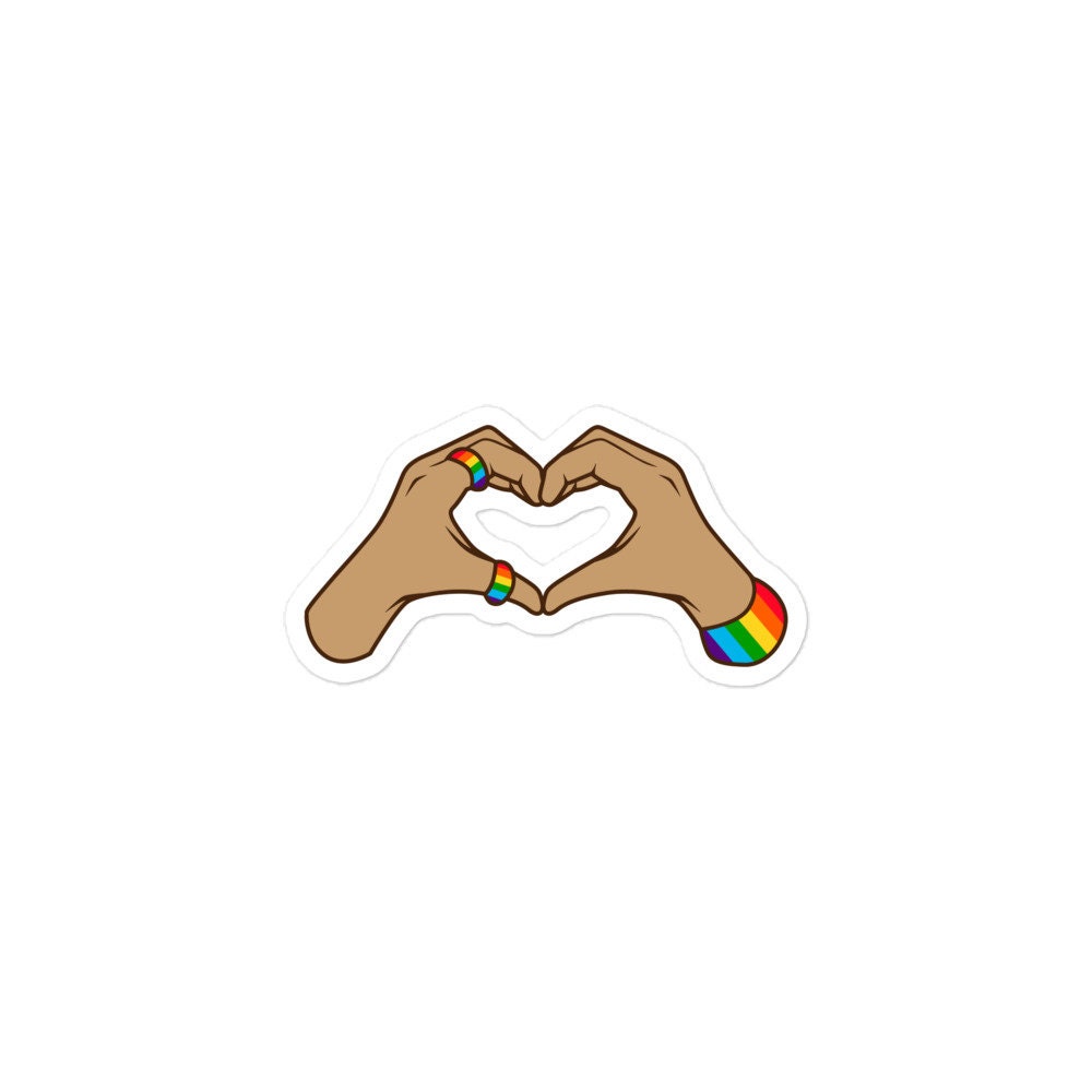 Pride Heart Hands Sticker