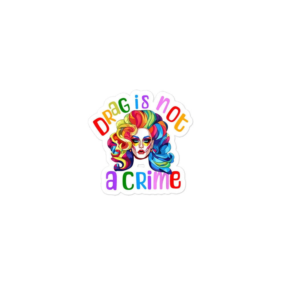 Drag Queen Pride Sticker, LGBTQ+ Sticker Decal, Pride Flag Decor, Drag Race Fan Gift