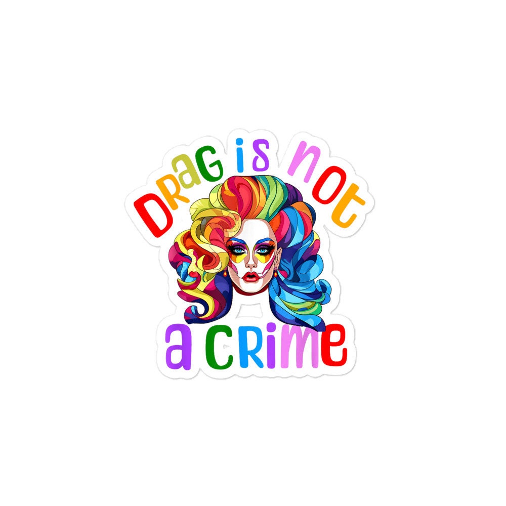Drag Queen Pride Sticker, LGBTQ+ Sticker Decal, Pride Flag Decor, Drag Race Fan Gift