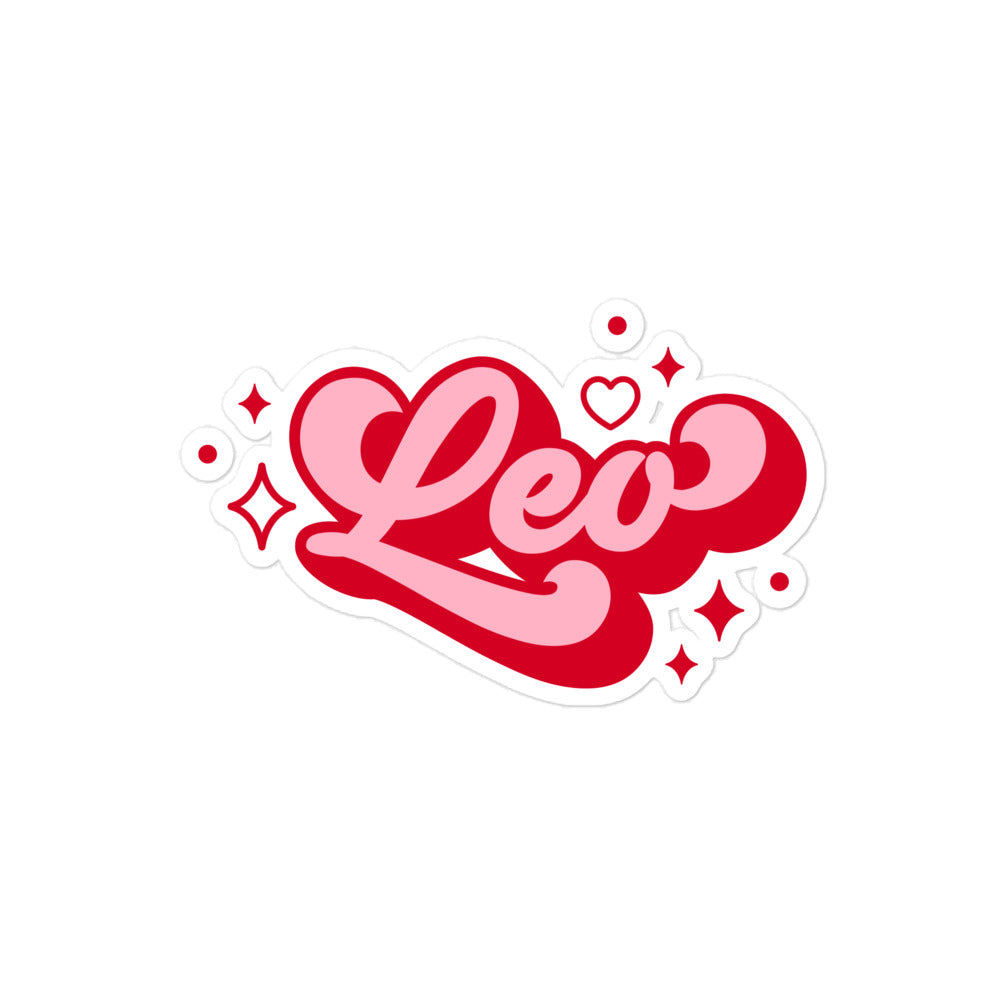 Leo Zodiac Name Sticker