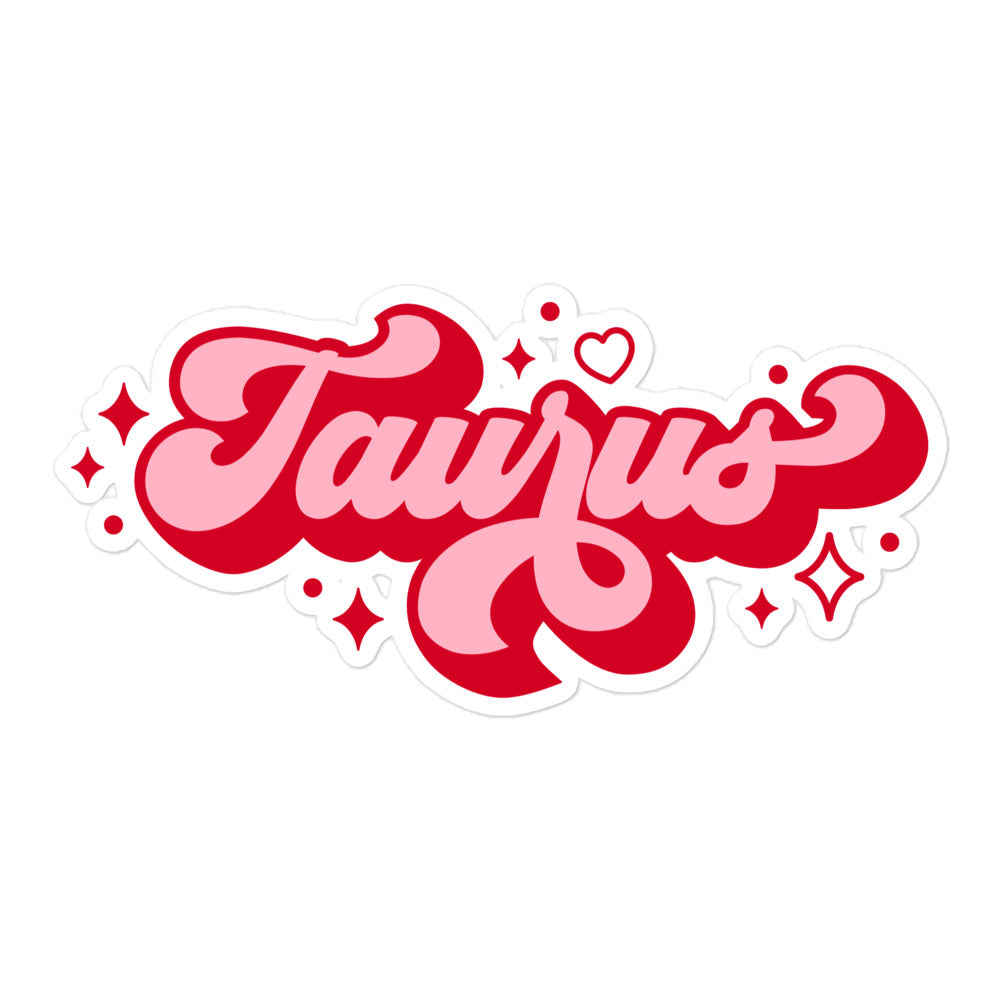 Taurus Zodiac Name Sticker