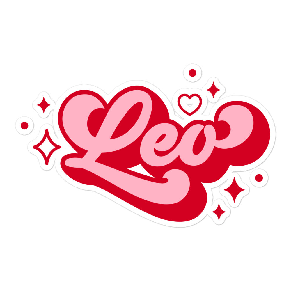 Leo Zodiac Name Sticker