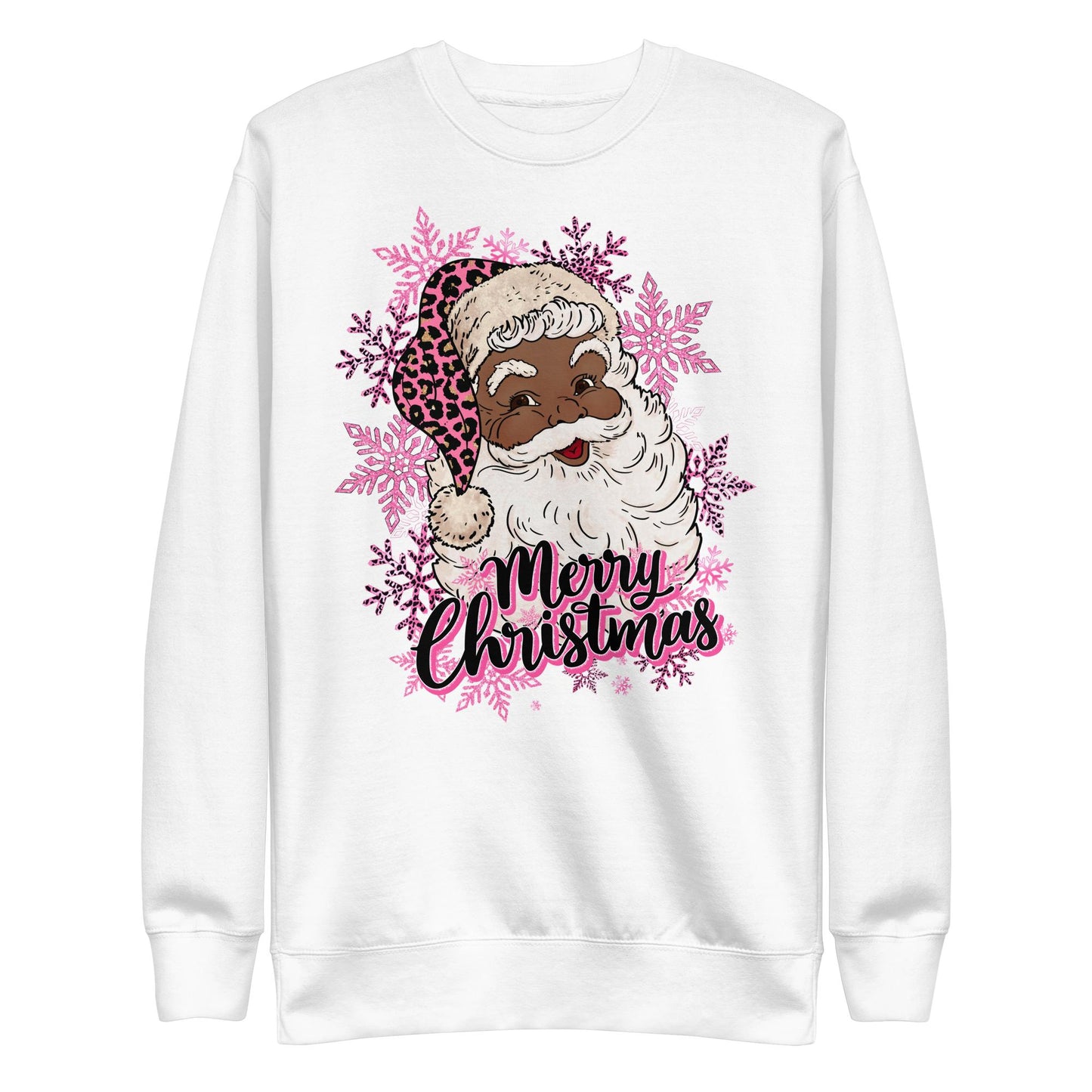 Black Santa Merry Christmas Sweatshirt, African-American Santa