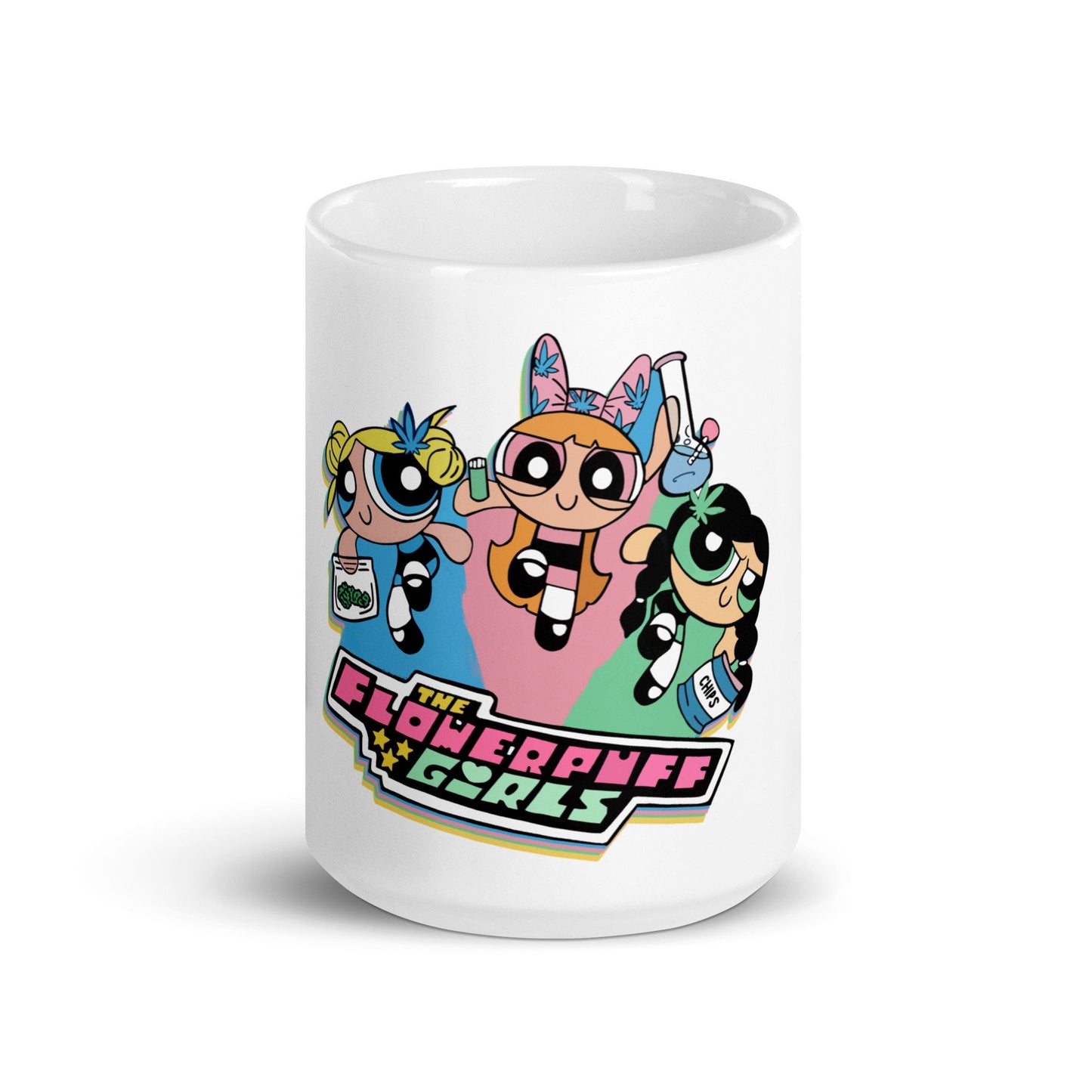 FlowerPuff Girls Mug, Stoner Mug, Vintage Retro Cartoon Mug