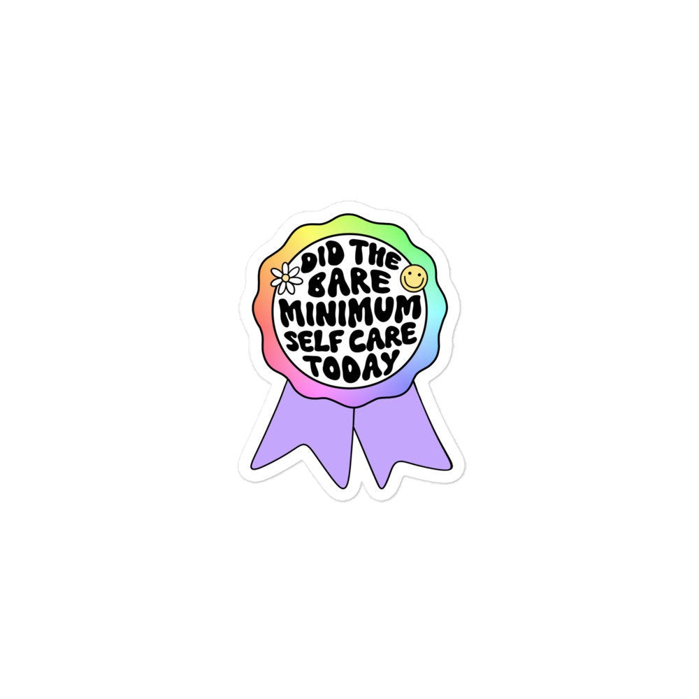 Bare Minimum Self-Care Sticker