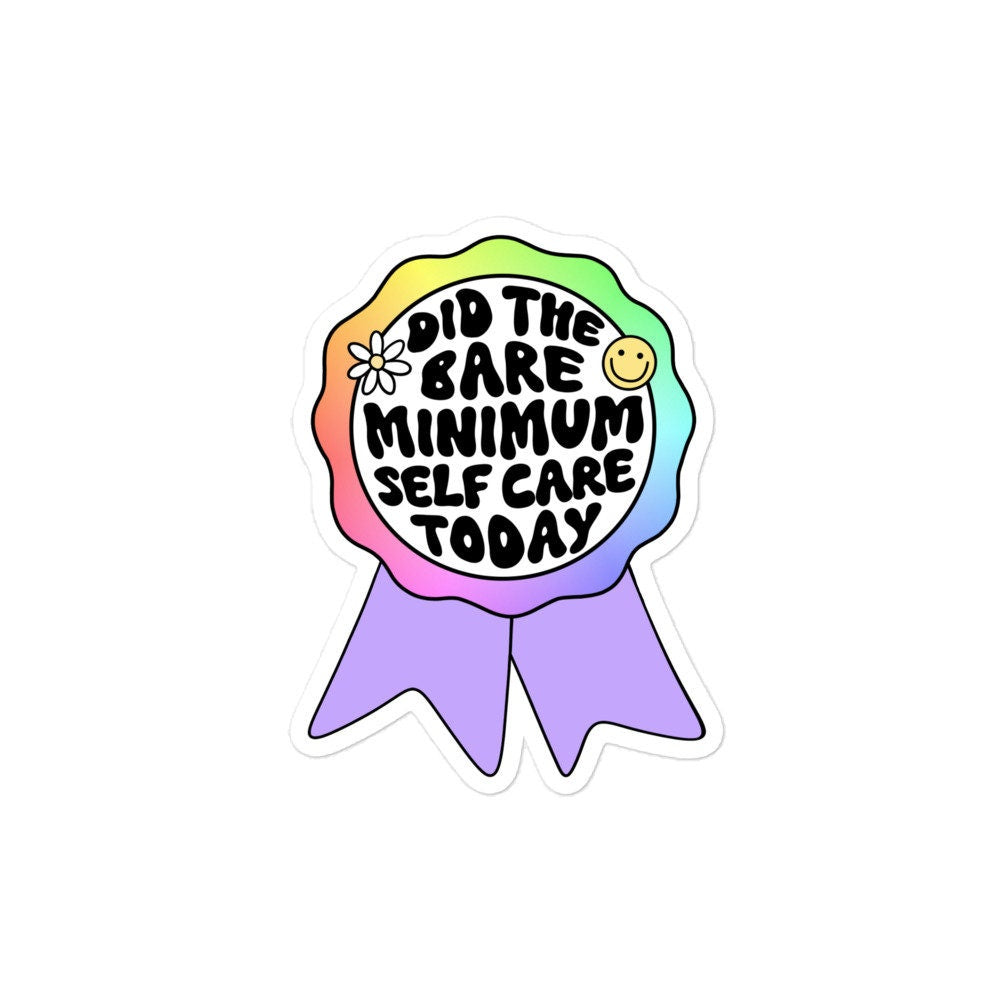 Bare Minimum Self-Care Sticker