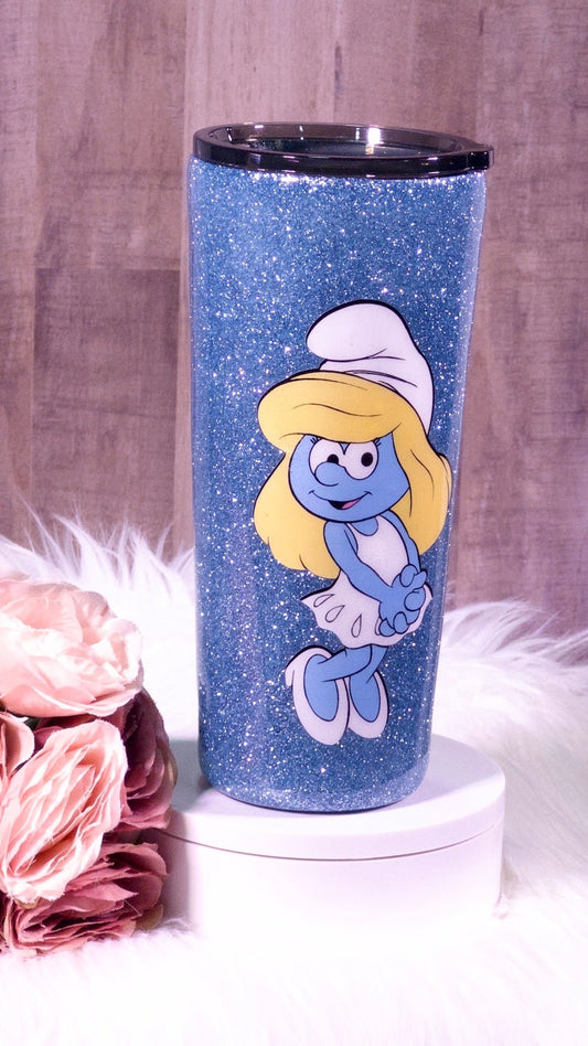 Smurfette Glitter Tumbler