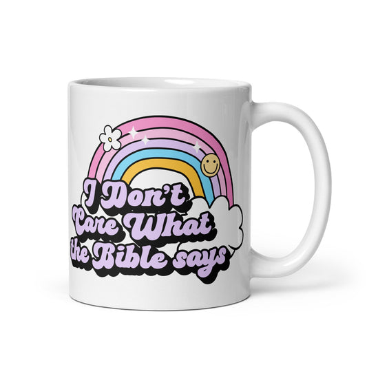 Don't Care Mug; Pro Choice Mug, Human Rights, Social Justice, Anti Religion, Feminist, Intersectionality, BLM, LGBTQIA