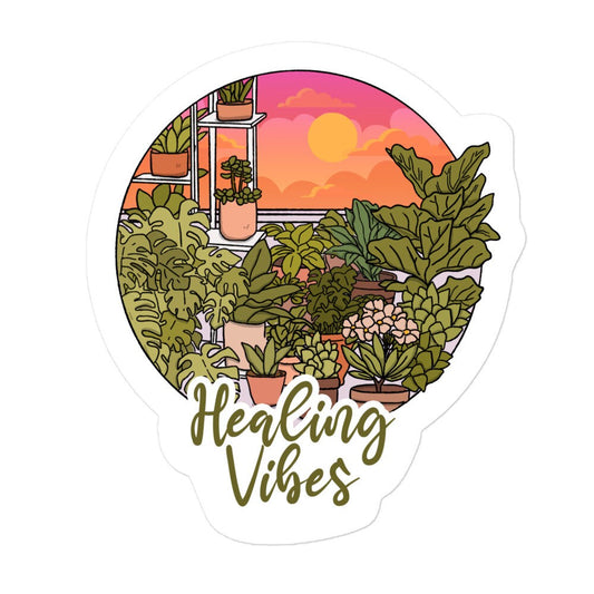 Healing Vibes Plant Sticker