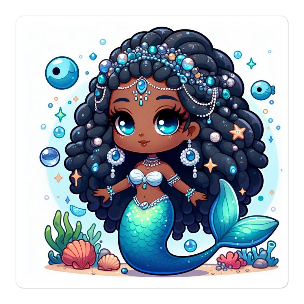 Yemaya Chibi Orisha Sticker