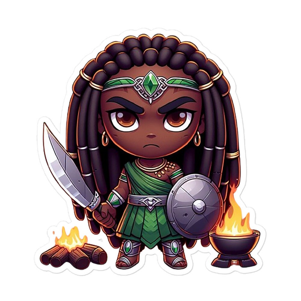 Ogun Chibi Orisha Sticker