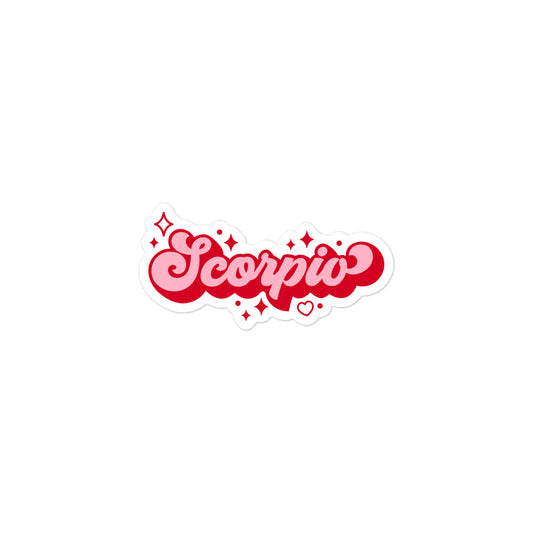 Scorpio Zodiac Name Sticker