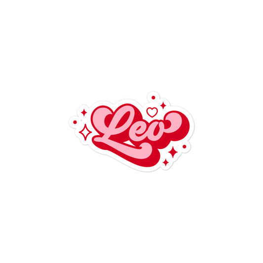 Leo Zodiac Name Sticker