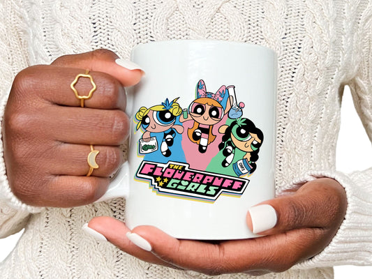 FlowerPuff Girls Mug, Stoner Mug, Vintage Retro Cartoon Mug